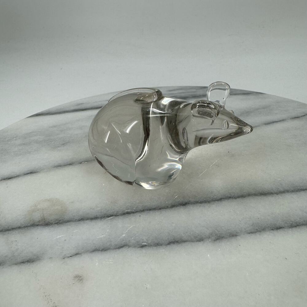 Vintage Clear art glass Mouse